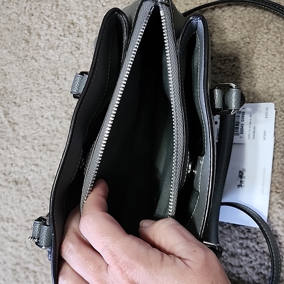 Coach F28977 Leather Mini Sage Grey Purse - Picture 4 of 5